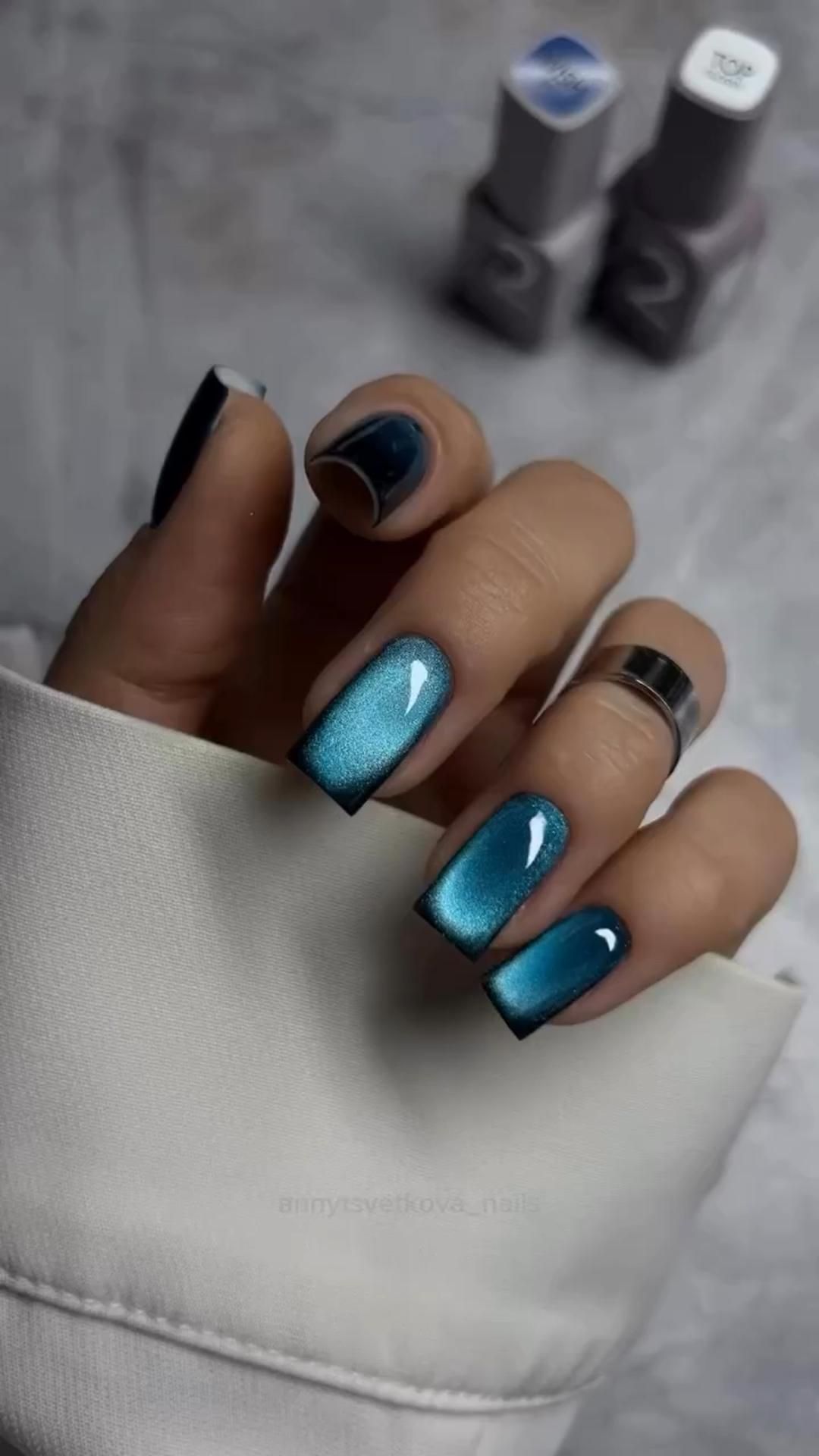 маникюр кошачий глаз 2025